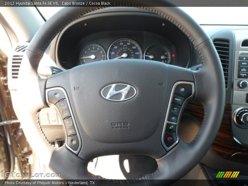 Cabo Bronze / Cocoa Black 2012 Hyundai Santa Fe SE V6