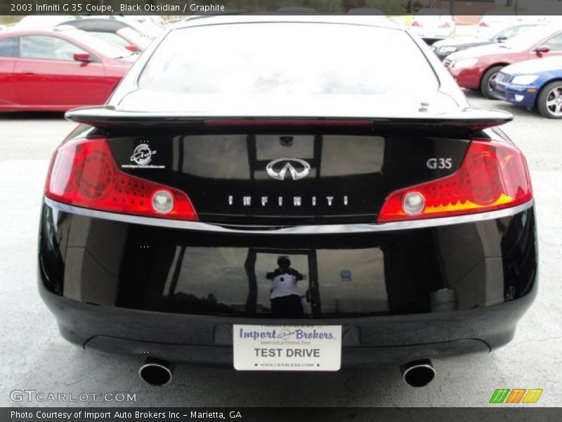 Black Obsidian / Graphite 2003 Infiniti G 35 Coupe