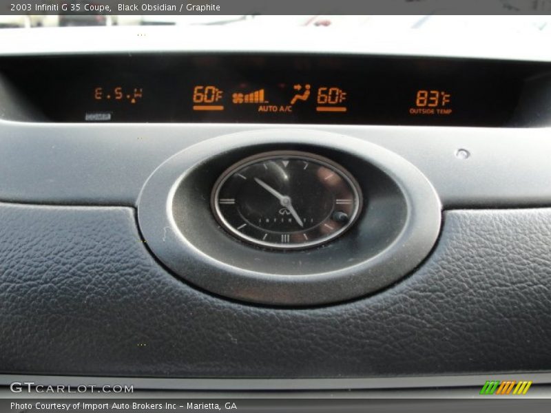 Black Obsidian / Graphite 2003 Infiniti G 35 Coupe