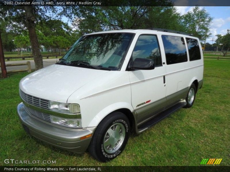 Ivory White / Medium Gray 2002 Chevrolet Astro LS AWD