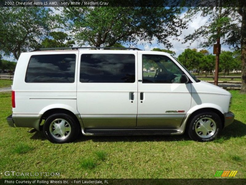Ivory White / Medium Gray 2002 Chevrolet Astro LS AWD