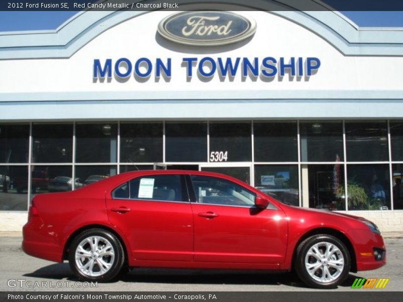 Red Candy Metallic / Charcoal Black 2012 Ford Fusion SE