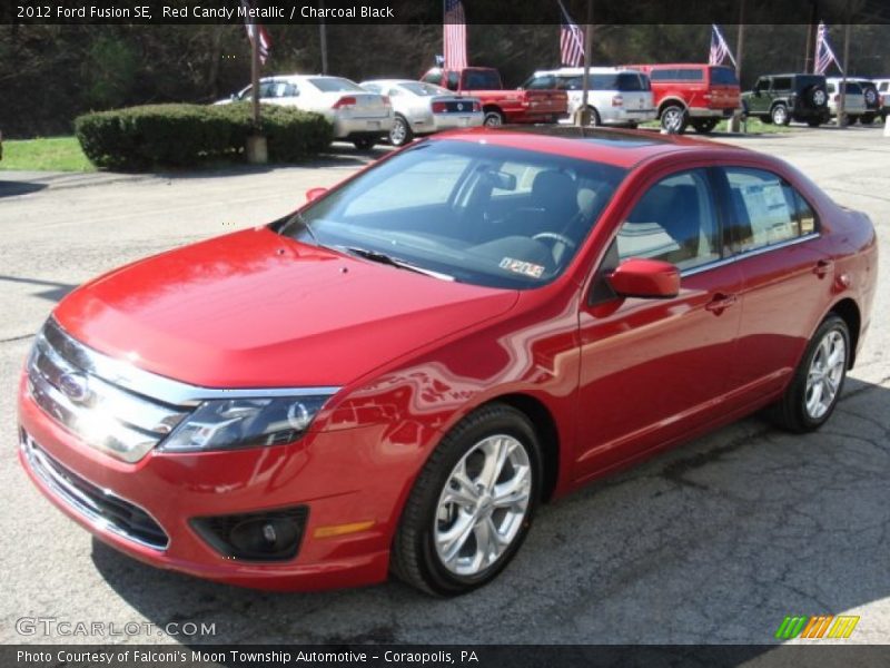 Red Candy Metallic / Charcoal Black 2012 Ford Fusion SE