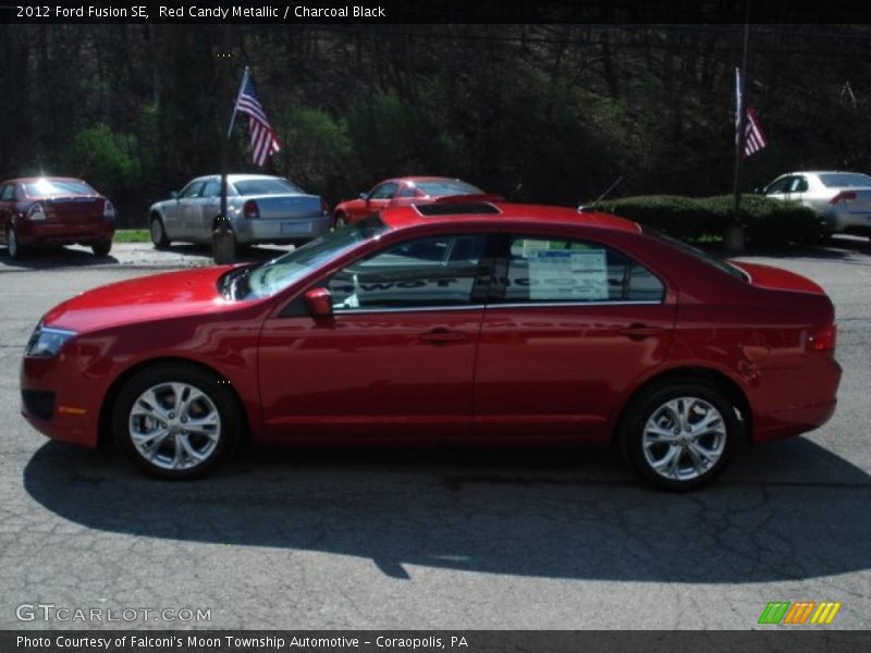 Red Candy Metallic / Charcoal Black 2012 Ford Fusion SE