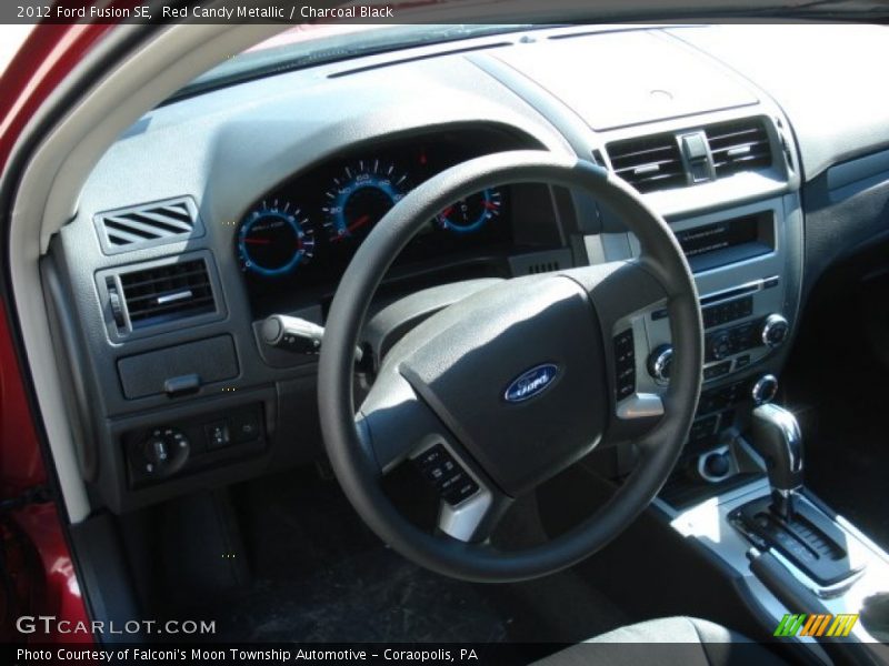 Red Candy Metallic / Charcoal Black 2012 Ford Fusion SE