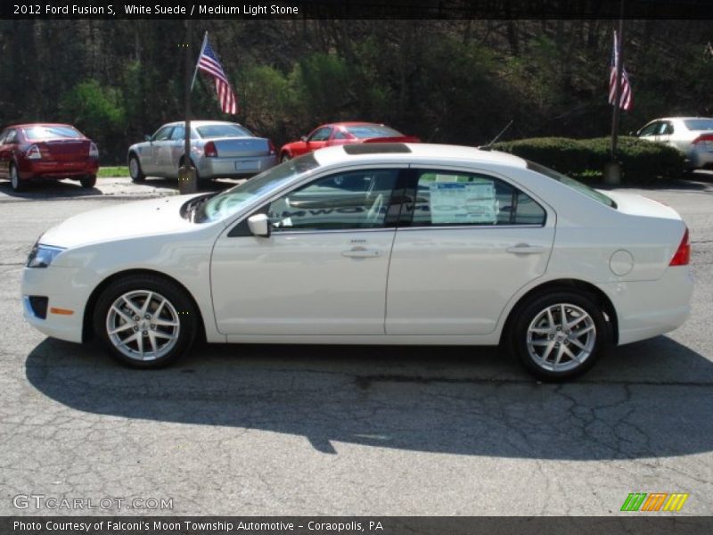 White Suede / Medium Light Stone 2012 Ford Fusion S