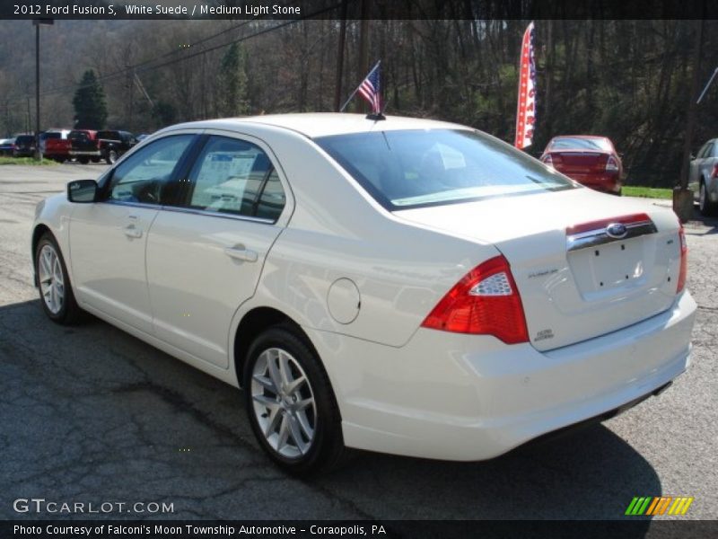 White Suede / Medium Light Stone 2012 Ford Fusion S