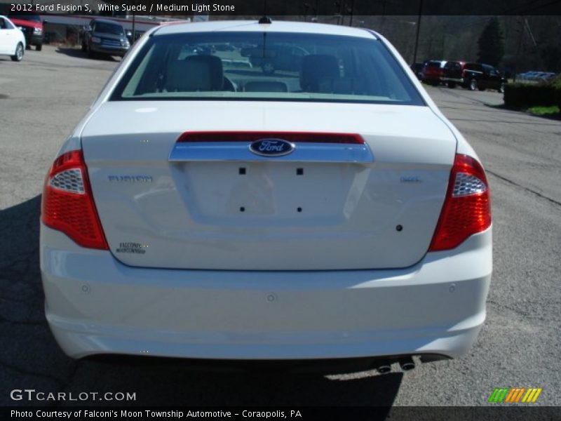 White Suede / Medium Light Stone 2012 Ford Fusion S