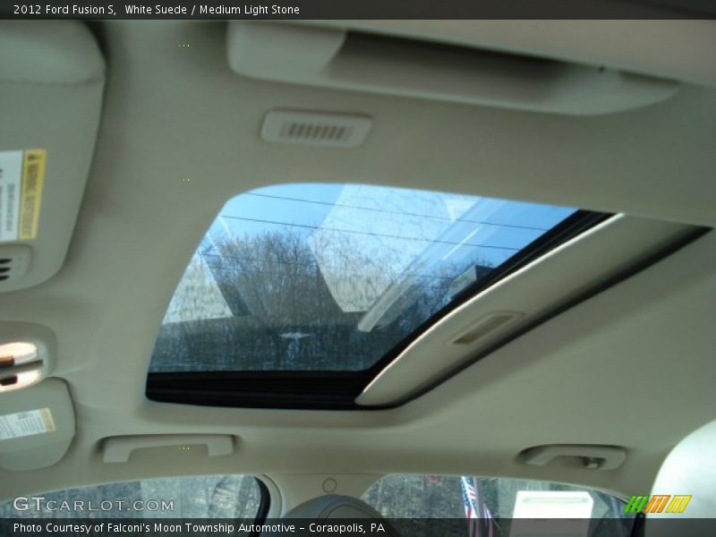 White Suede / Medium Light Stone 2012 Ford Fusion S