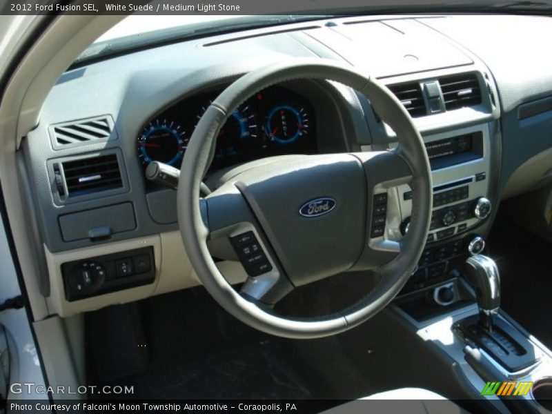 White Suede / Medium Light Stone 2012 Ford Fusion SEL
