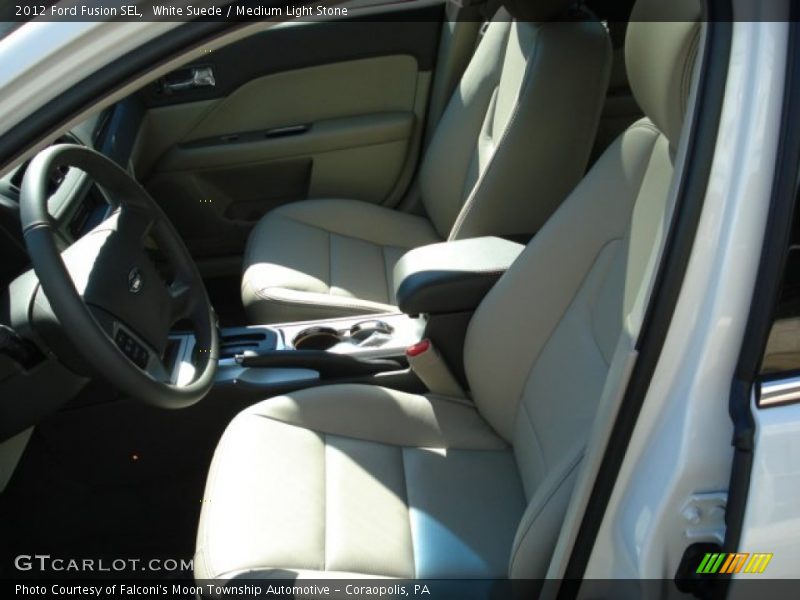 White Suede / Medium Light Stone 2012 Ford Fusion SEL