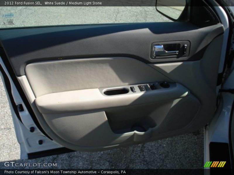 White Suede / Medium Light Stone 2012 Ford Fusion SEL