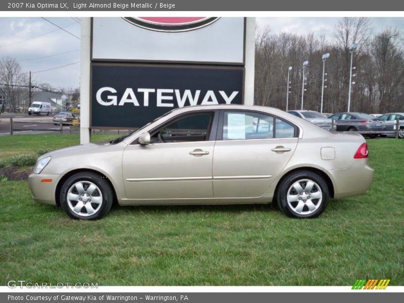 Light Almond Beige Metallic / Beige 2007 Kia Optima LX