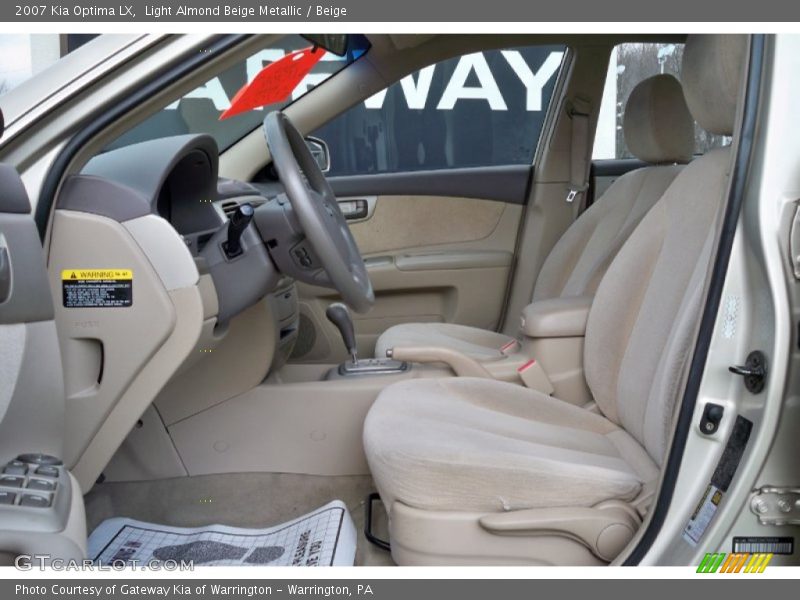 Light Almond Beige Metallic / Beige 2007 Kia Optima LX