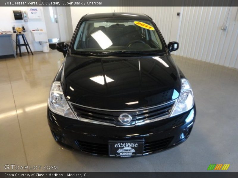 Super Black / Charcoal 2011 Nissan Versa 1.8 S Sedan