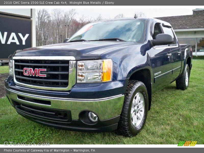 Midnight Blue Metallic / Ebony 2010 GMC Sierra 1500 SLE Crew Cab 4x4