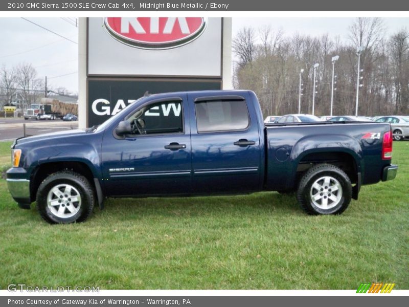 Midnight Blue Metallic / Ebony 2010 GMC Sierra 1500 SLE Crew Cab 4x4