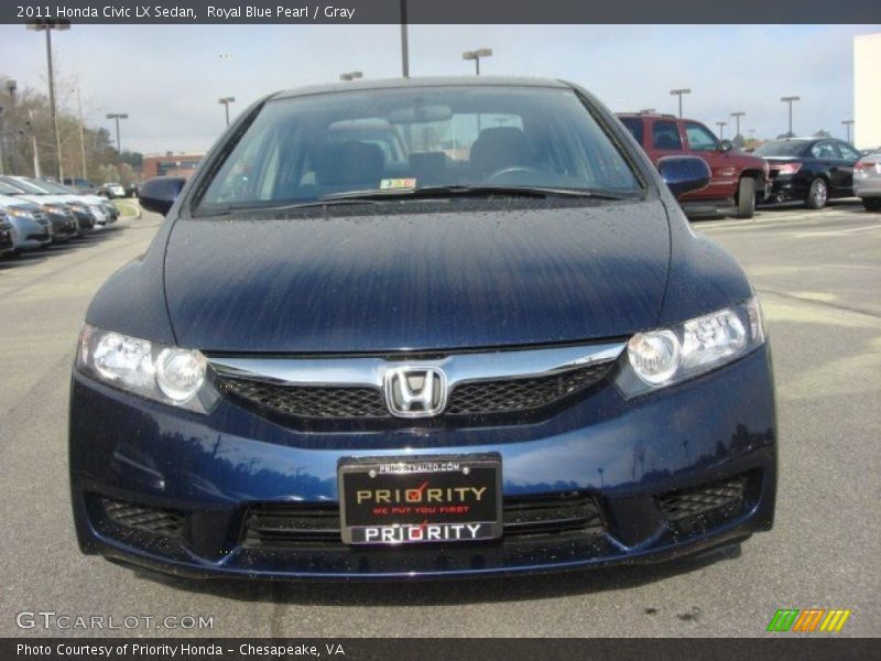 Royal Blue Pearl / Gray 2011 Honda Civic LX Sedan