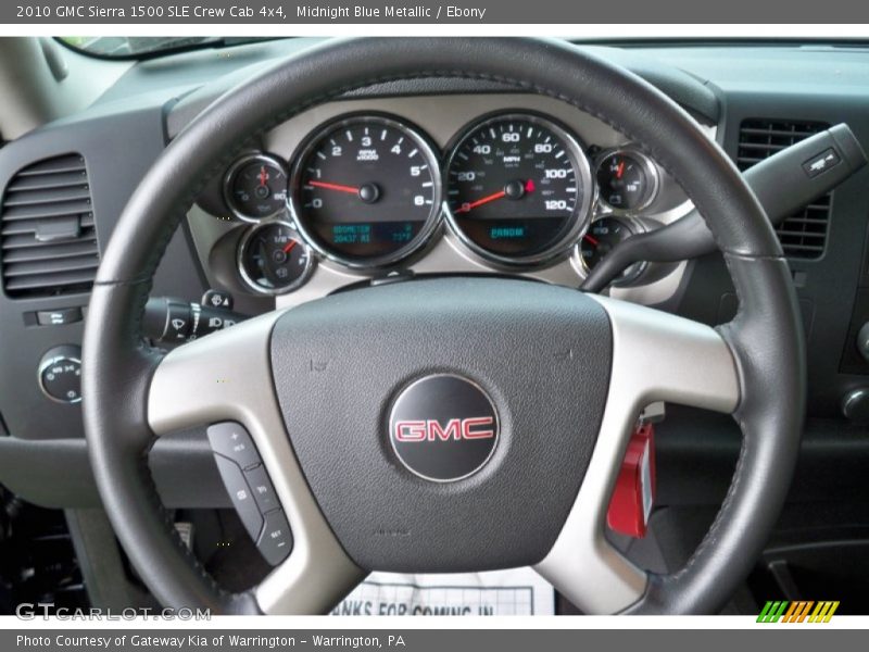 Midnight Blue Metallic / Ebony 2010 GMC Sierra 1500 SLE Crew Cab 4x4