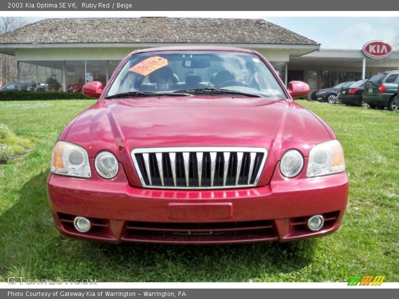 Ruby Red / Beige 2003 Kia Optima SE V6