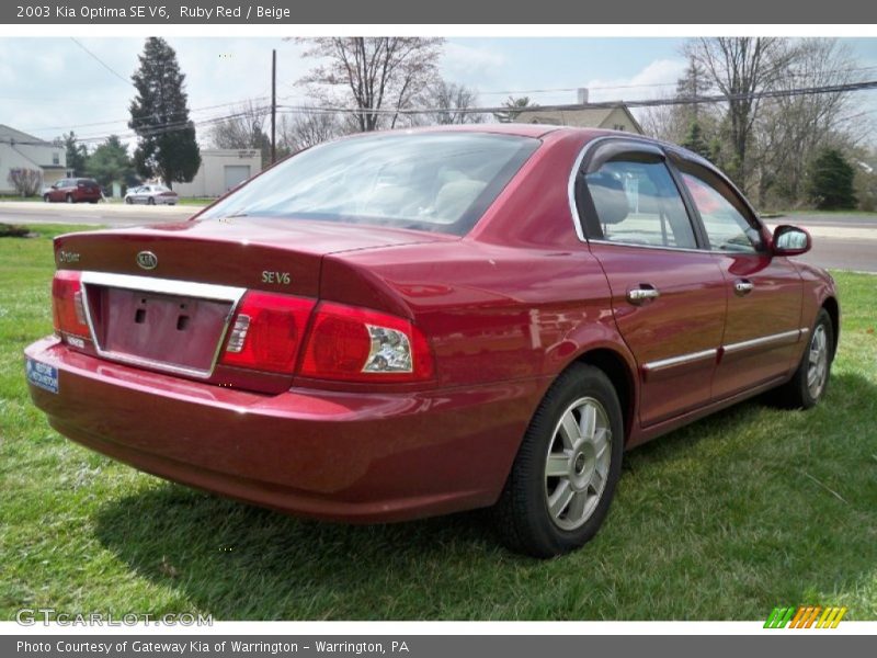 Ruby Red / Beige 2003 Kia Optima SE V6