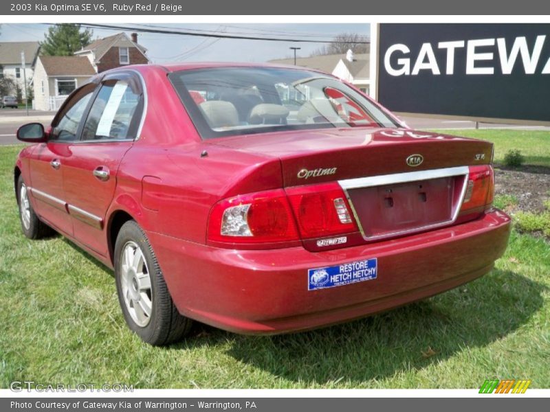 Ruby Red / Beige 2003 Kia Optima SE V6