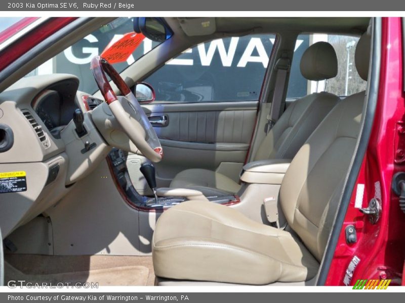 Ruby Red / Beige 2003 Kia Optima SE V6