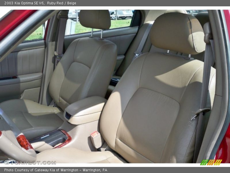 Ruby Red / Beige 2003 Kia Optima SE V6