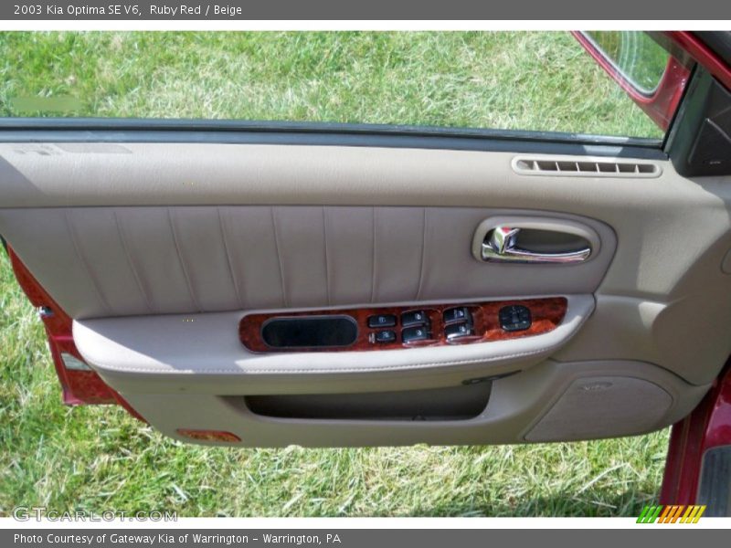 Ruby Red / Beige 2003 Kia Optima SE V6