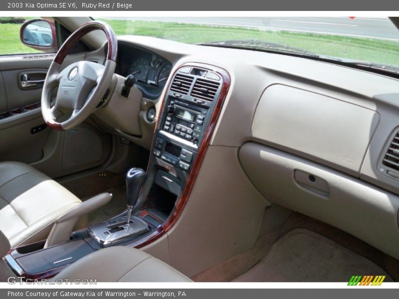 Ruby Red / Beige 2003 Kia Optima SE V6