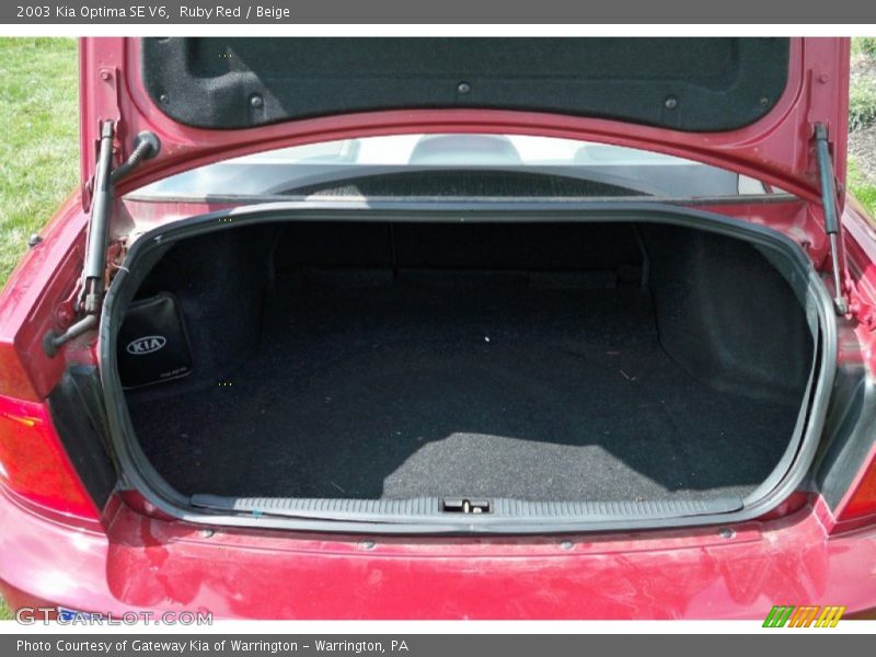Ruby Red / Beige 2003 Kia Optima SE V6