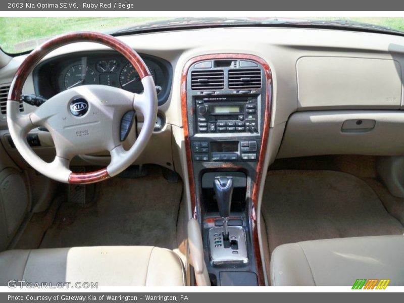 Ruby Red / Beige 2003 Kia Optima SE V6