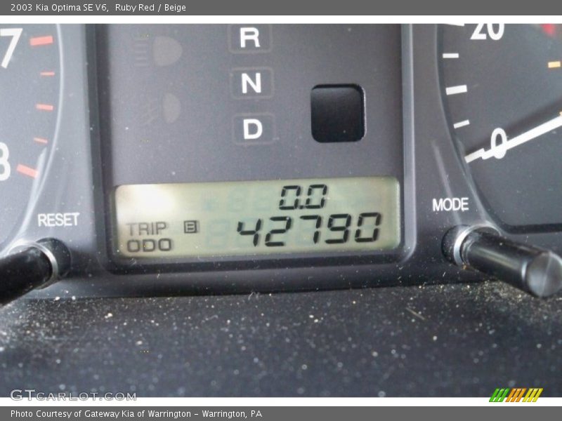 Ruby Red / Beige 2003 Kia Optima SE V6
