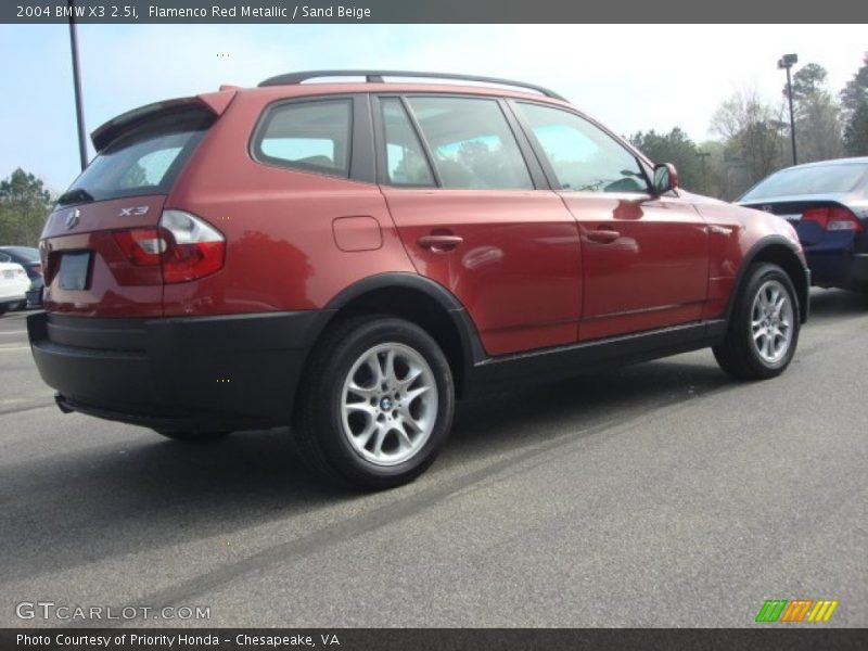 Flamenco Red Metallic / Sand Beige 2004 BMW X3 2.5i