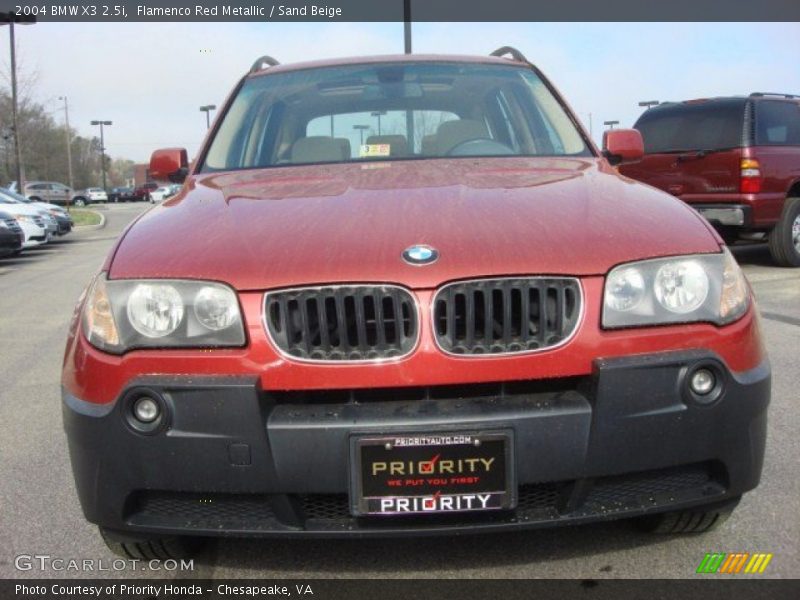 Flamenco Red Metallic / Sand Beige 2004 BMW X3 2.5i