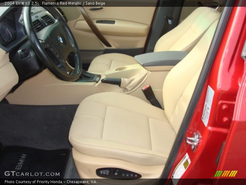 Flamenco Red Metallic / Sand Beige 2004 BMW X3 2.5i