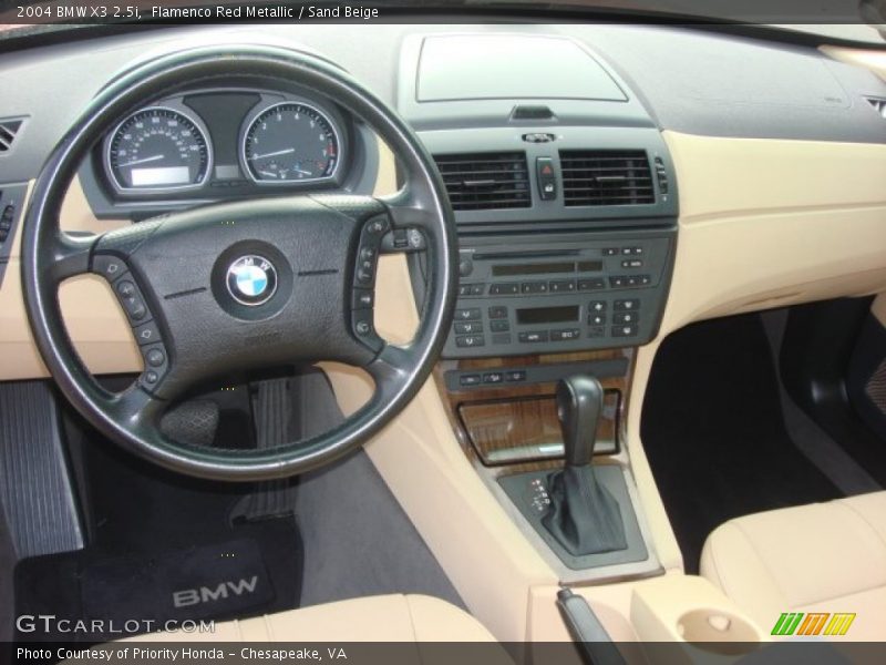 Flamenco Red Metallic / Sand Beige 2004 BMW X3 2.5i
