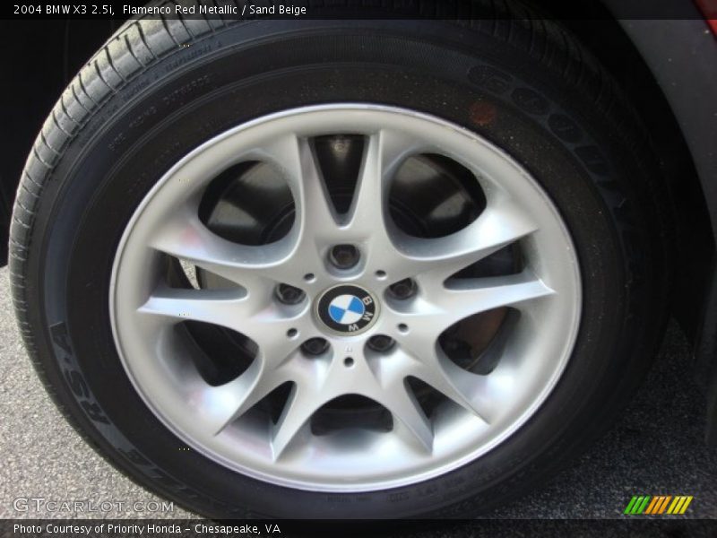 Flamenco Red Metallic / Sand Beige 2004 BMW X3 2.5i