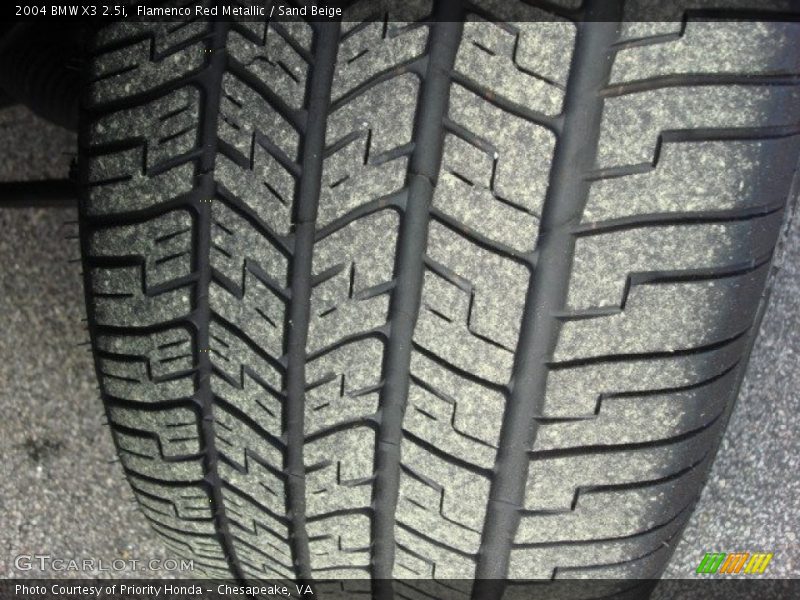 Flamenco Red Metallic / Sand Beige 2004 BMW X3 2.5i
