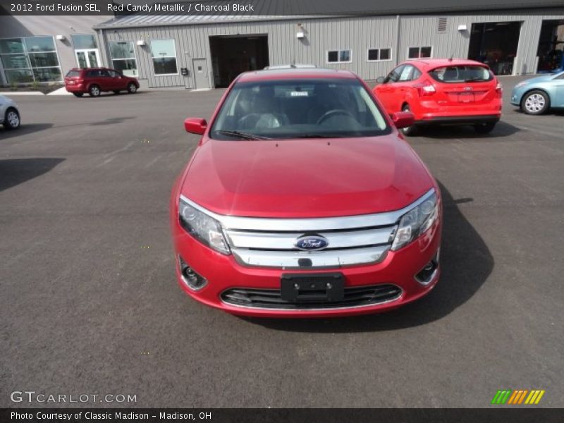 Red Candy Metallic / Charcoal Black 2012 Ford Fusion SEL