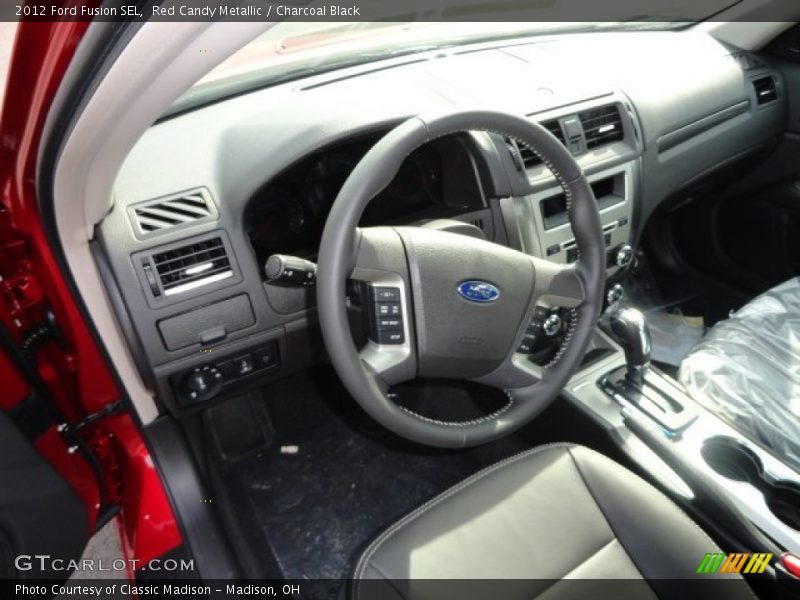Red Candy Metallic / Charcoal Black 2012 Ford Fusion SEL