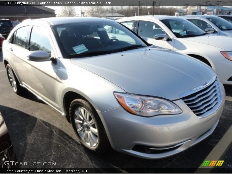 Bright Silver Metallic / Black 2012 Chrysler 200 Touring Sedan