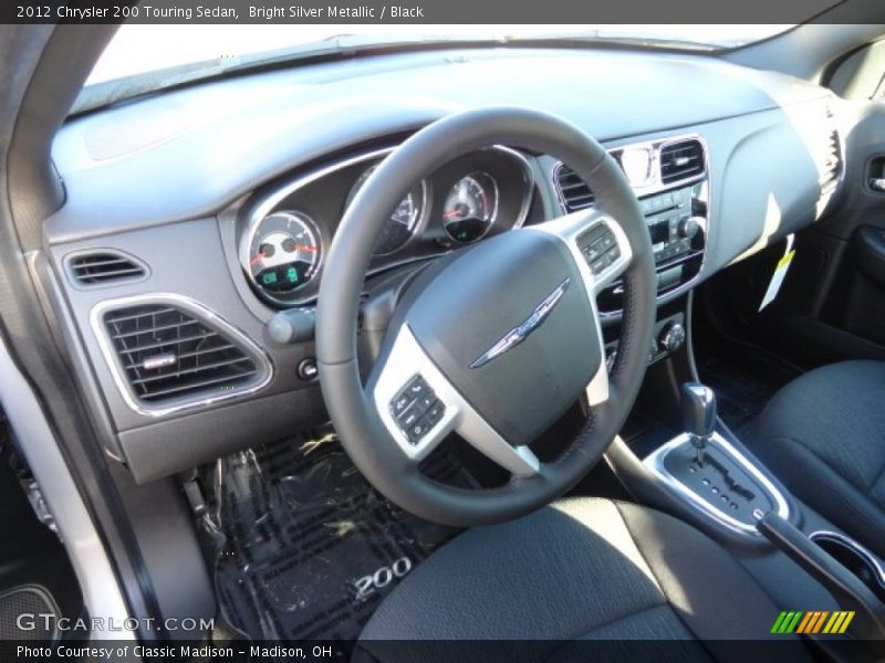 Bright Silver Metallic / Black 2012 Chrysler 200 Touring Sedan