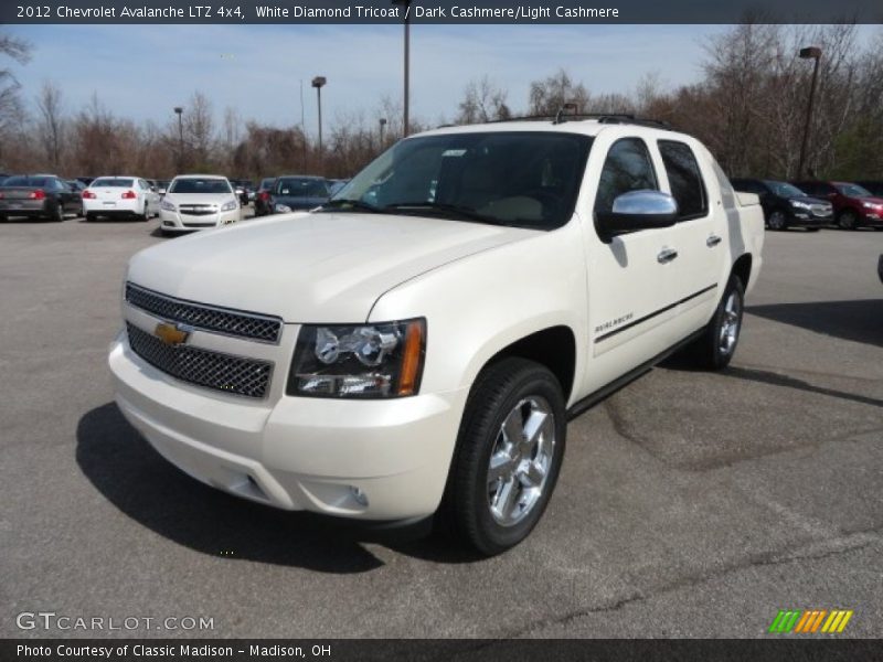 White Diamond Tricoat / Dark Cashmere/Light Cashmere 2012 Chevrolet Avalanche LTZ 4x4