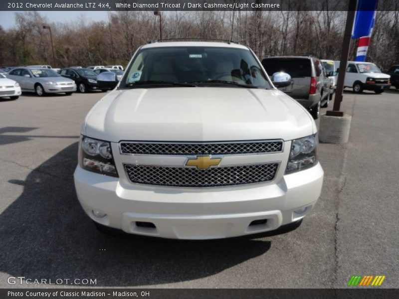 White Diamond Tricoat / Dark Cashmere/Light Cashmere 2012 Chevrolet Avalanche LTZ 4x4