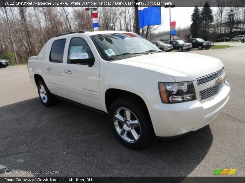 White Diamond Tricoat / Dark Cashmere/Light Cashmere 2012 Chevrolet Avalanche LTZ 4x4