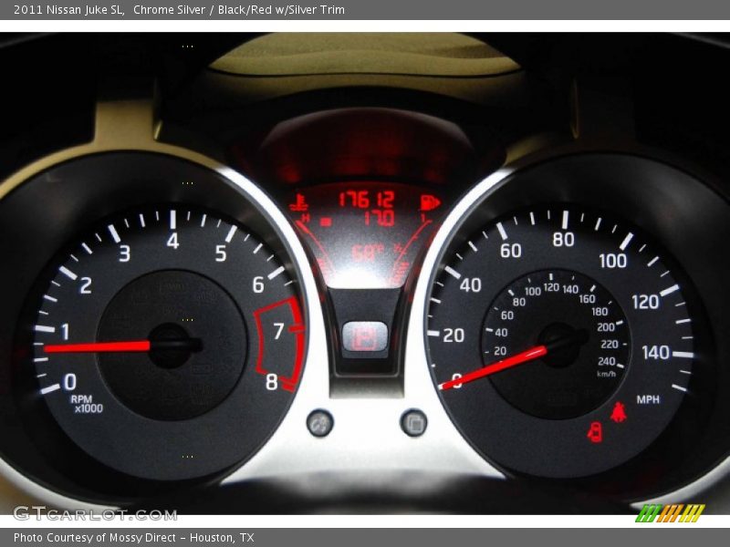 Chrome Silver / Black/Red w/Silver Trim 2011 Nissan Juke SL
