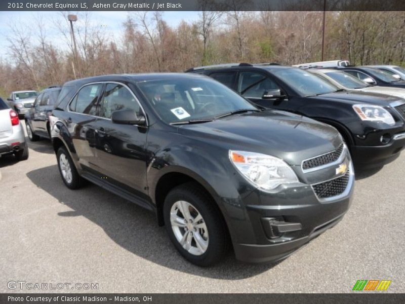 Ashen Gray Metallic / Jet Black 2012 Chevrolet Equinox LS