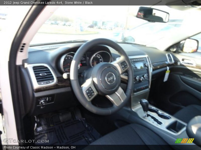 Stone White / Black 2012 Jeep Grand Cherokee Laredo 4x4