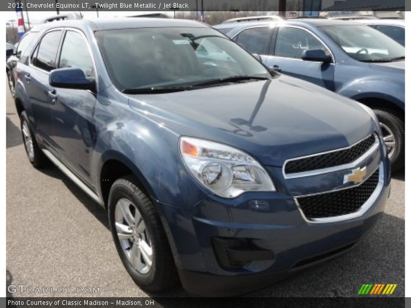 Twilight Blue Metallic / Jet Black 2012 Chevrolet Equinox LT